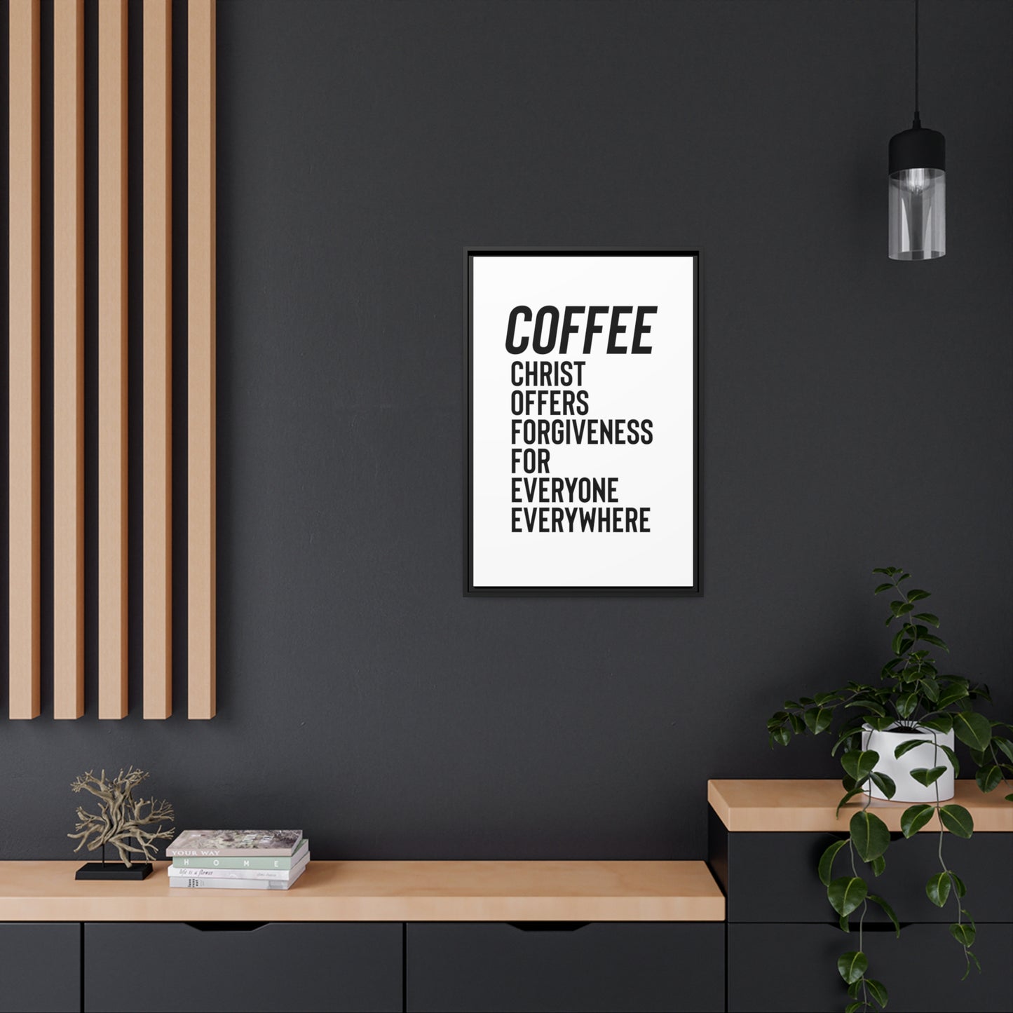 Strong Work Matte Canvas with Black Frame