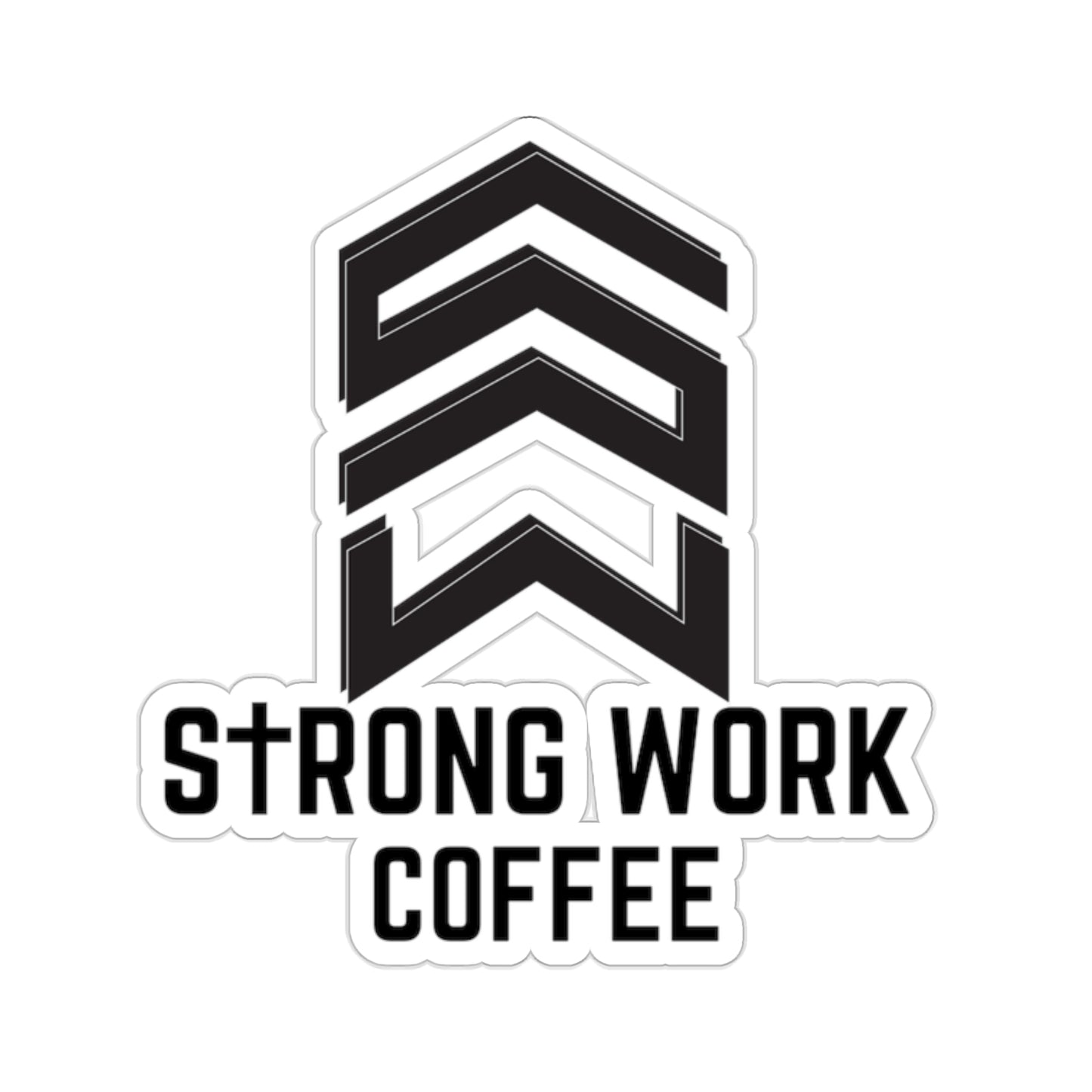 Custom Strong Work Coffee Stickers